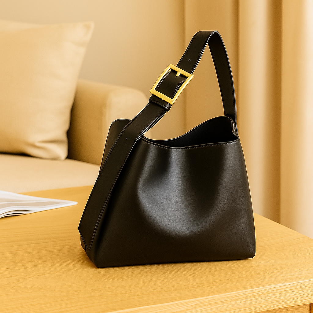 Sac à bandoulière en cuir vegan avec pochette amovible