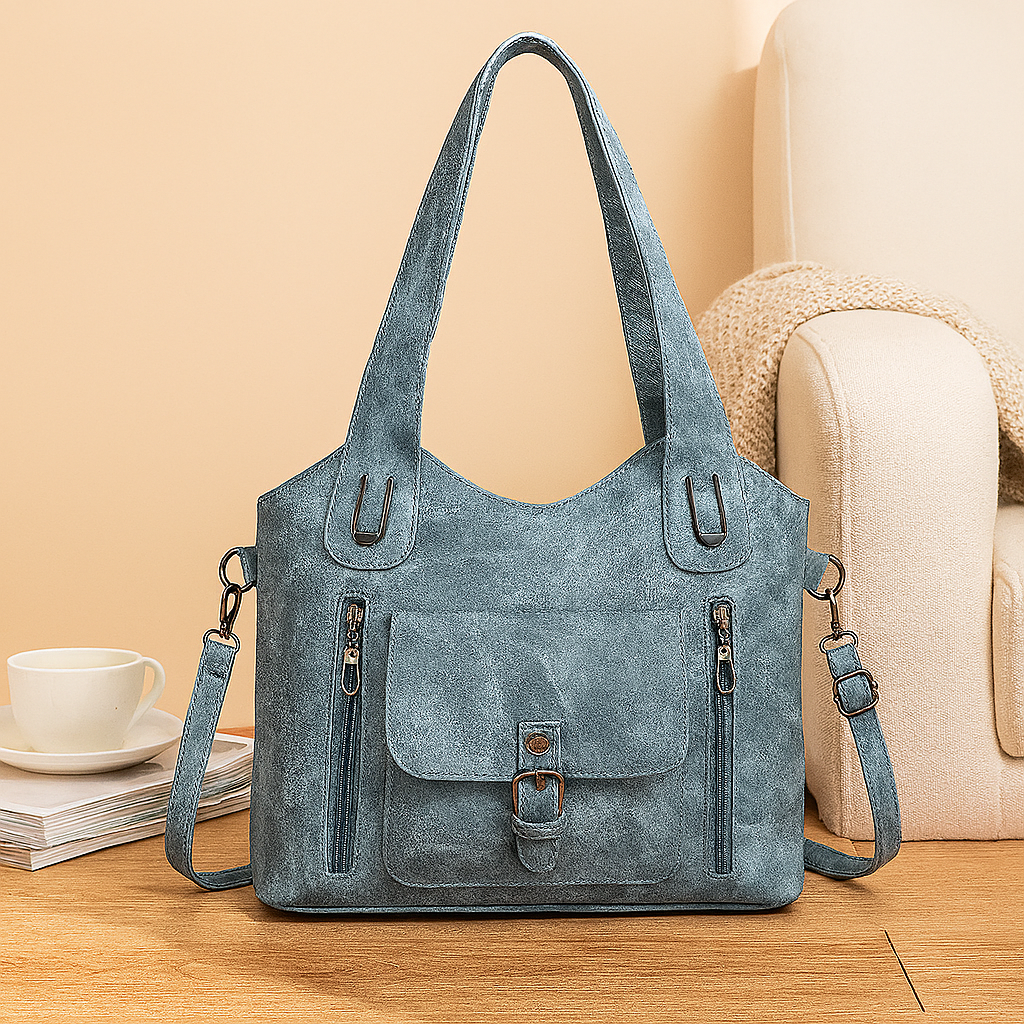 Sac bandoulière rétro – Aspect cuir avec bandoulière amovible