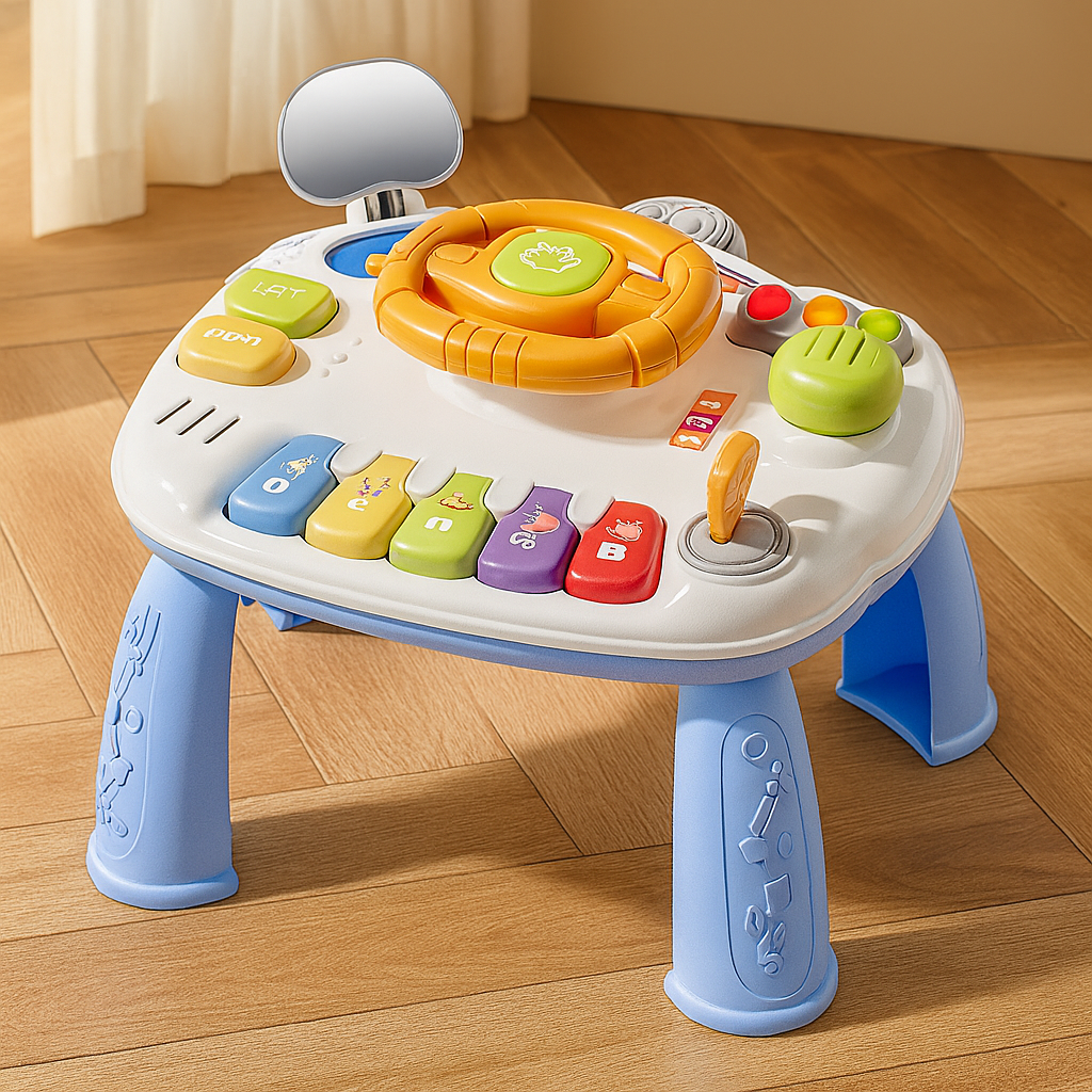 Jouet musical interactif avec fonction de direction – Table de développement précoce avec lumière et sons