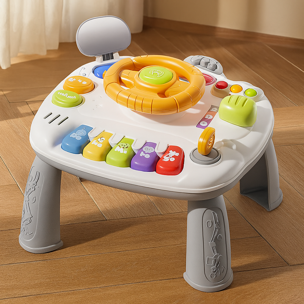 Jouet musical interactif avec fonction de direction – Table de développement précoce avec lumière et sons