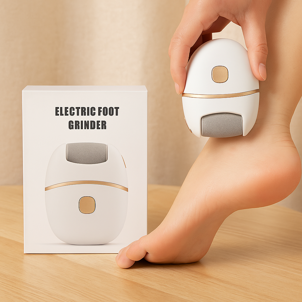 Éliminateur électrique de callosités – 6 têtes de rechange, rechargeable USB, lisse et polit vos pieds