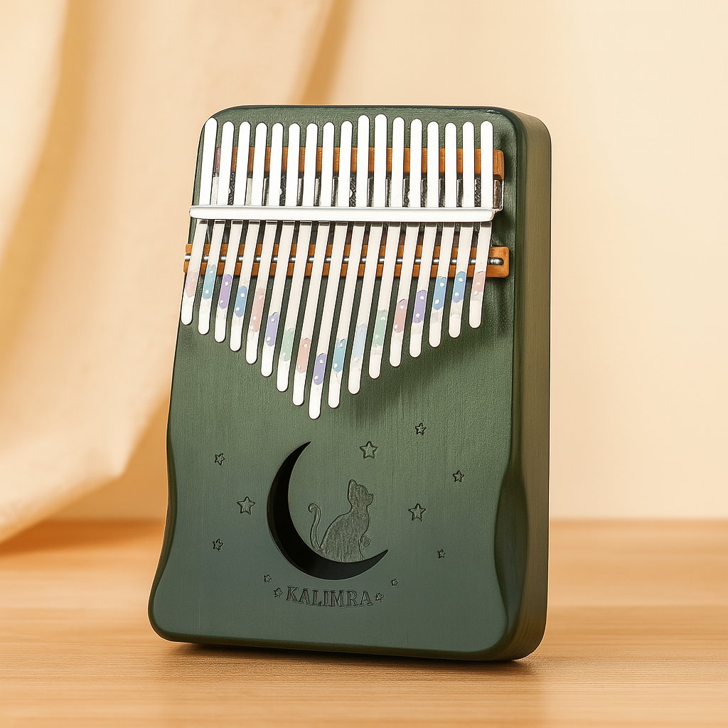 Kalimba à 17 touches – Instrument en bois pour débutants avec booklet de partitions