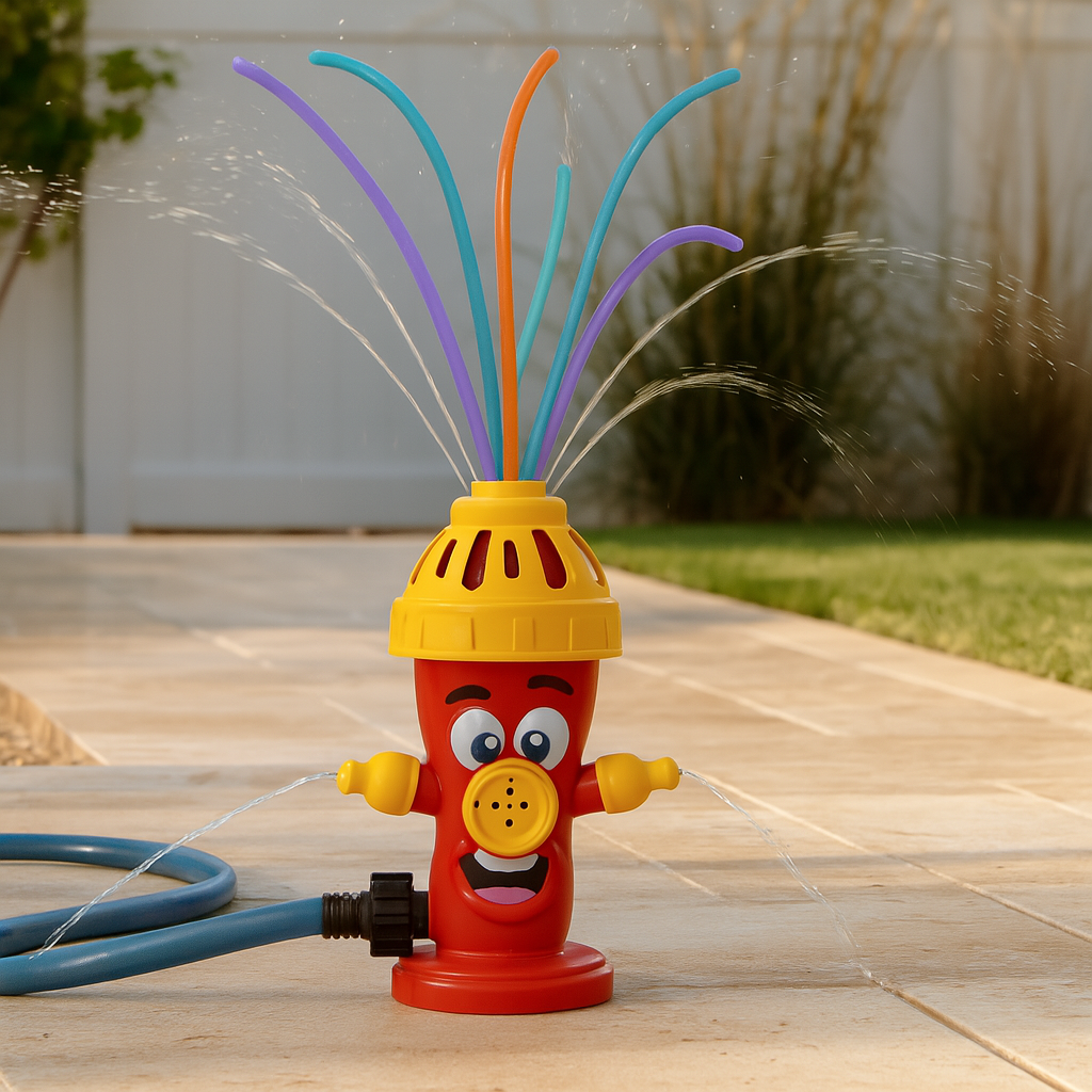 Sprinkler de bornes d'incendie pour enfants – Jouet d'eau tournant pour jeux d'eau dans le jardin