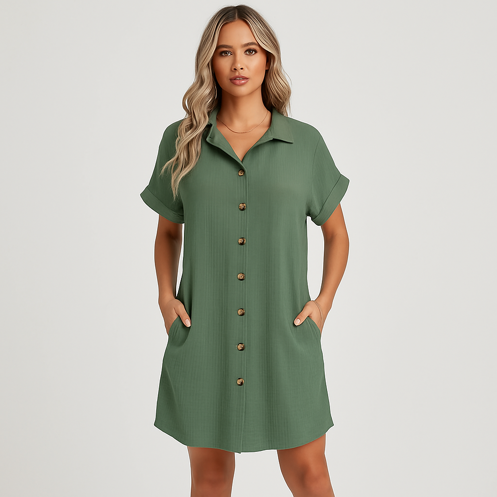 Robe chemise décontractée pour femmes – Coupe ample, look quotidien chic
