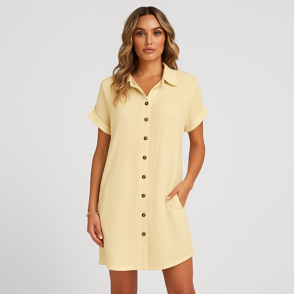 Robe chemise décontractée pour femmes – Coupe ample, look quotidien chic