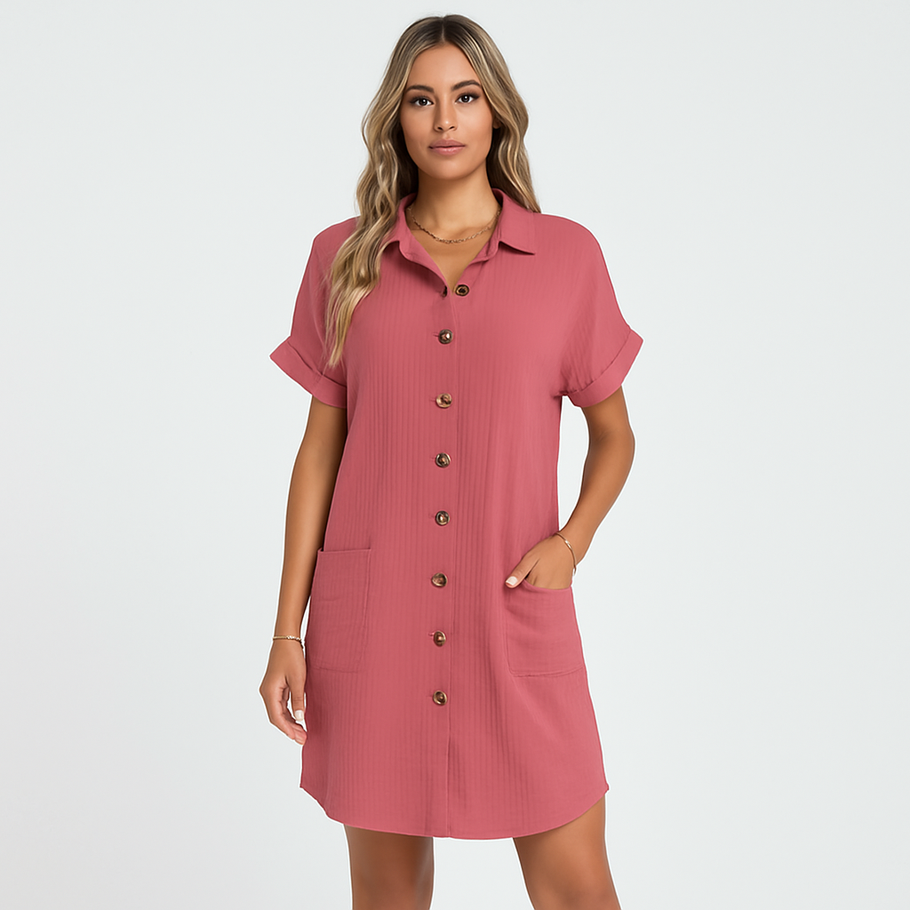 Robe chemise décontractée pour femmes – Coupe ample, look quotidien chic