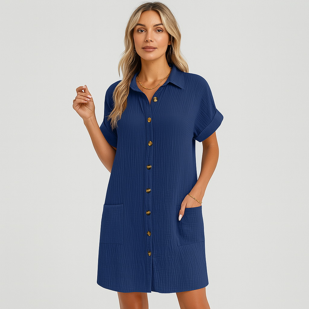 Robe chemise décontractée pour femmes – Coupe ample, look quotidien chic