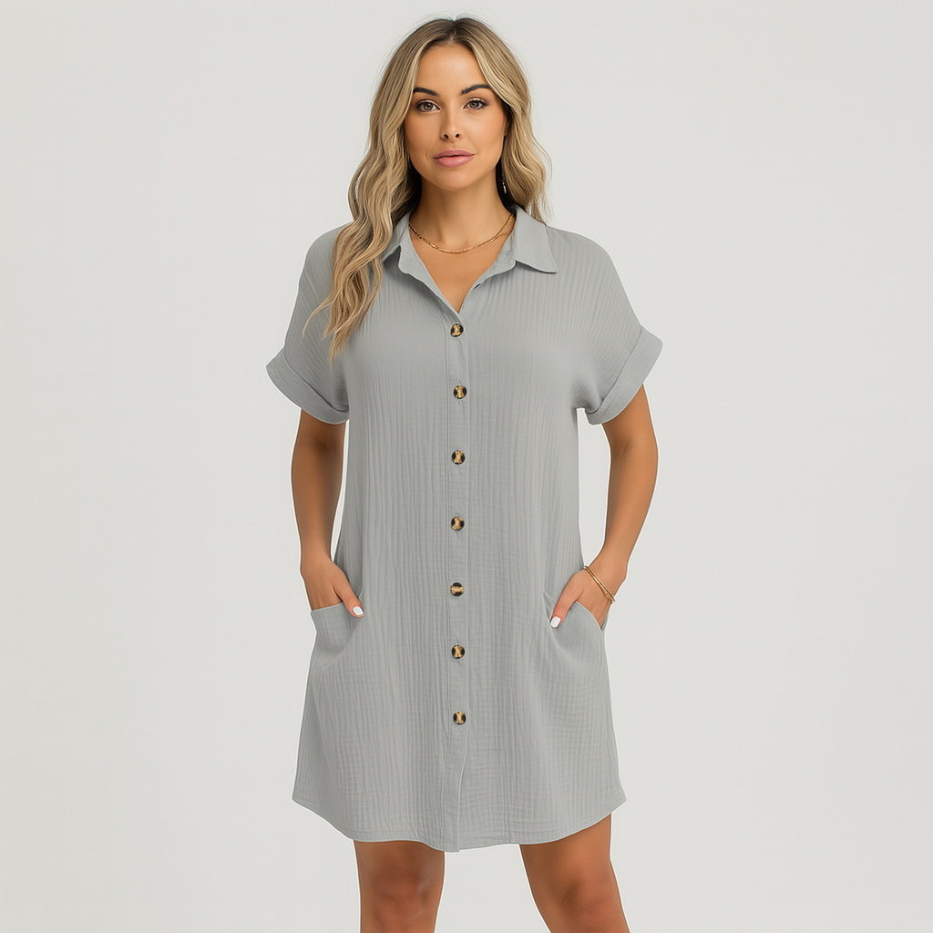 Robe chemise décontractée pour femmes – Coupe ample, look quotidien chic