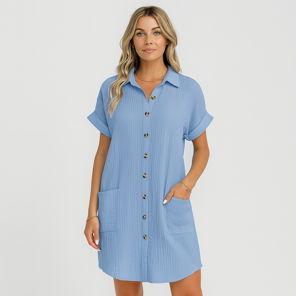 Robe chemise décontractée pour femmes – Coupe ample, look quotidien chic