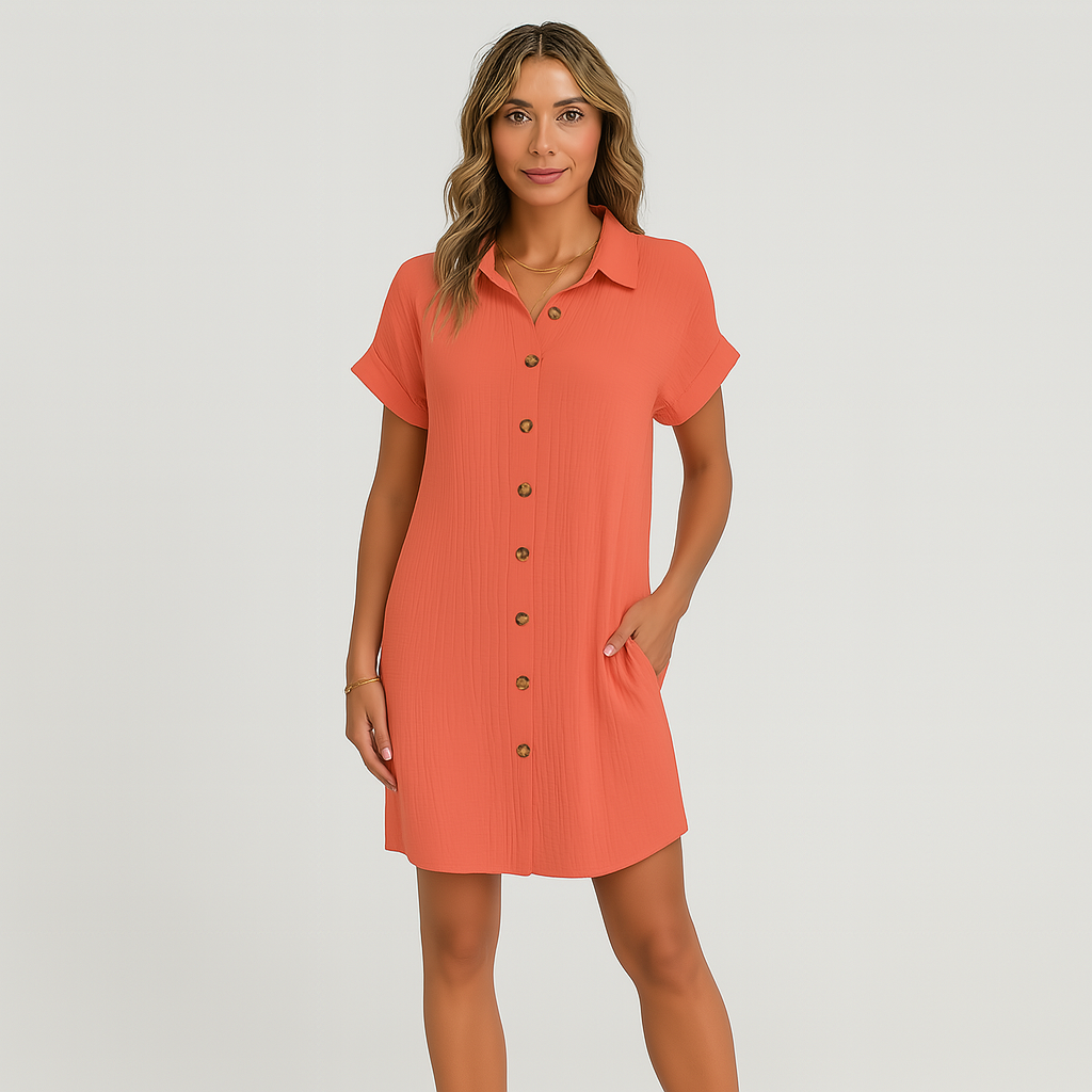 Robe chemise décontractée pour femmes – Coupe ample, look quotidien chic