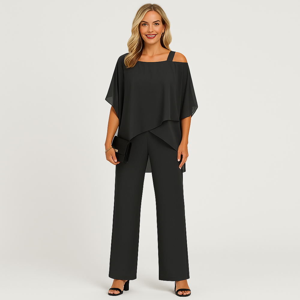 Combinaison pour femmes – Jumpsuit élégant avec chemise sans épaules