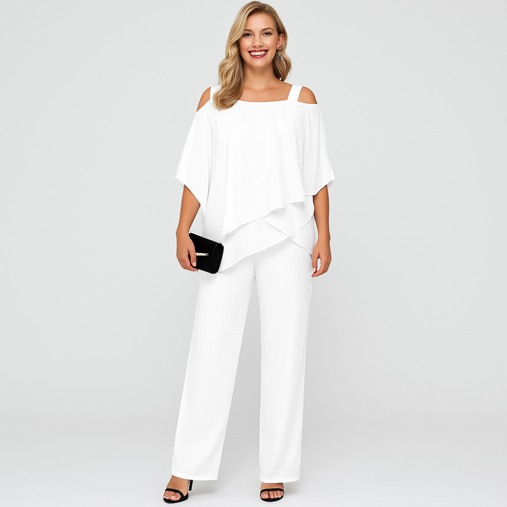 Combinaison pour femmes – Jumpsuit élégant avec chemise sans épaules