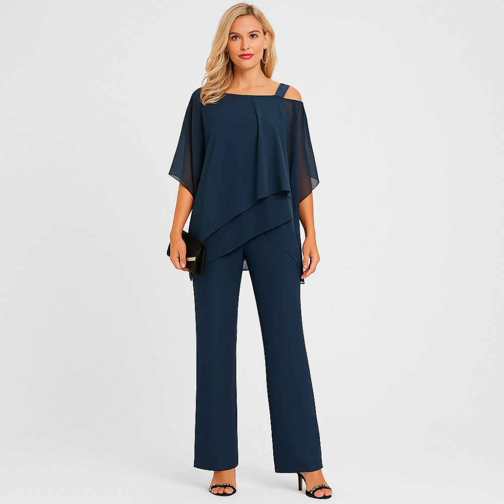 Combinaison pour femmes – Jumpsuit élégant avec chemise sans épaules