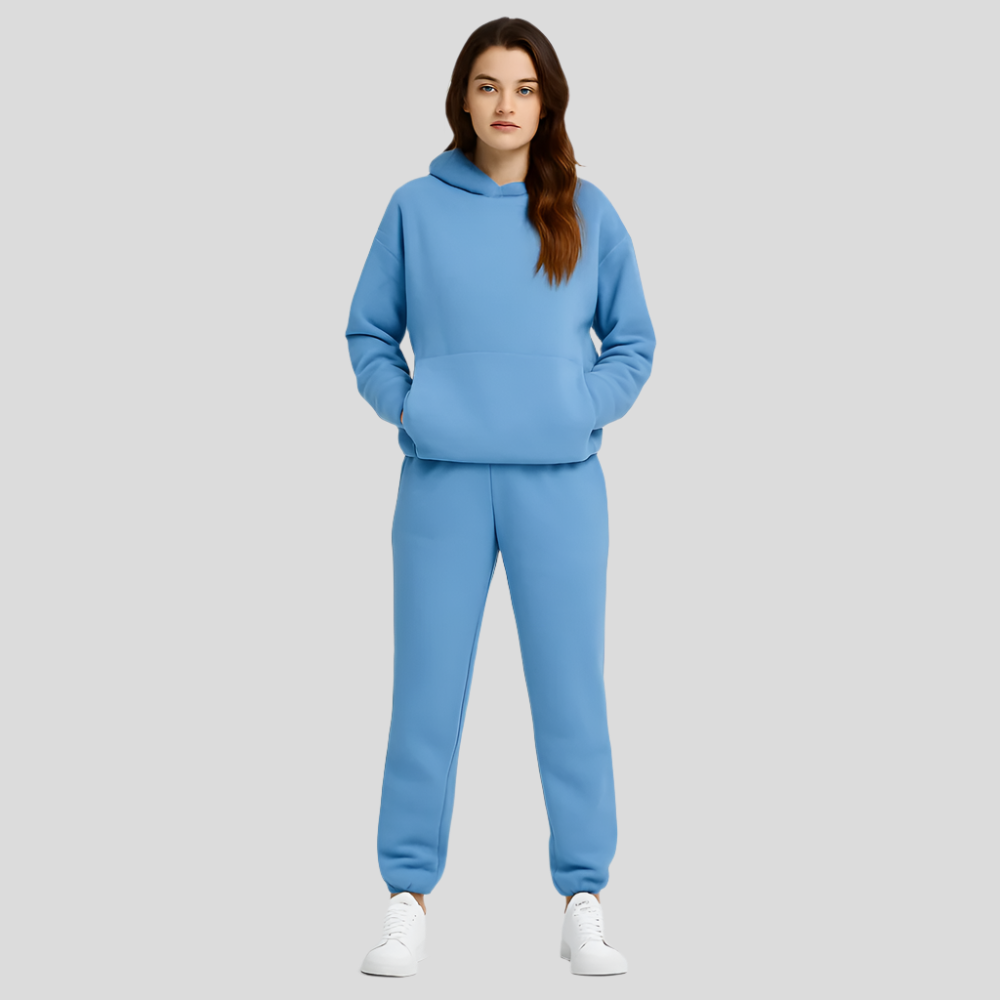 Ensemble de confort ultime avec sweat à capuche et pantalon de jogging – Loungewear confortable 2 pièces pour femmes