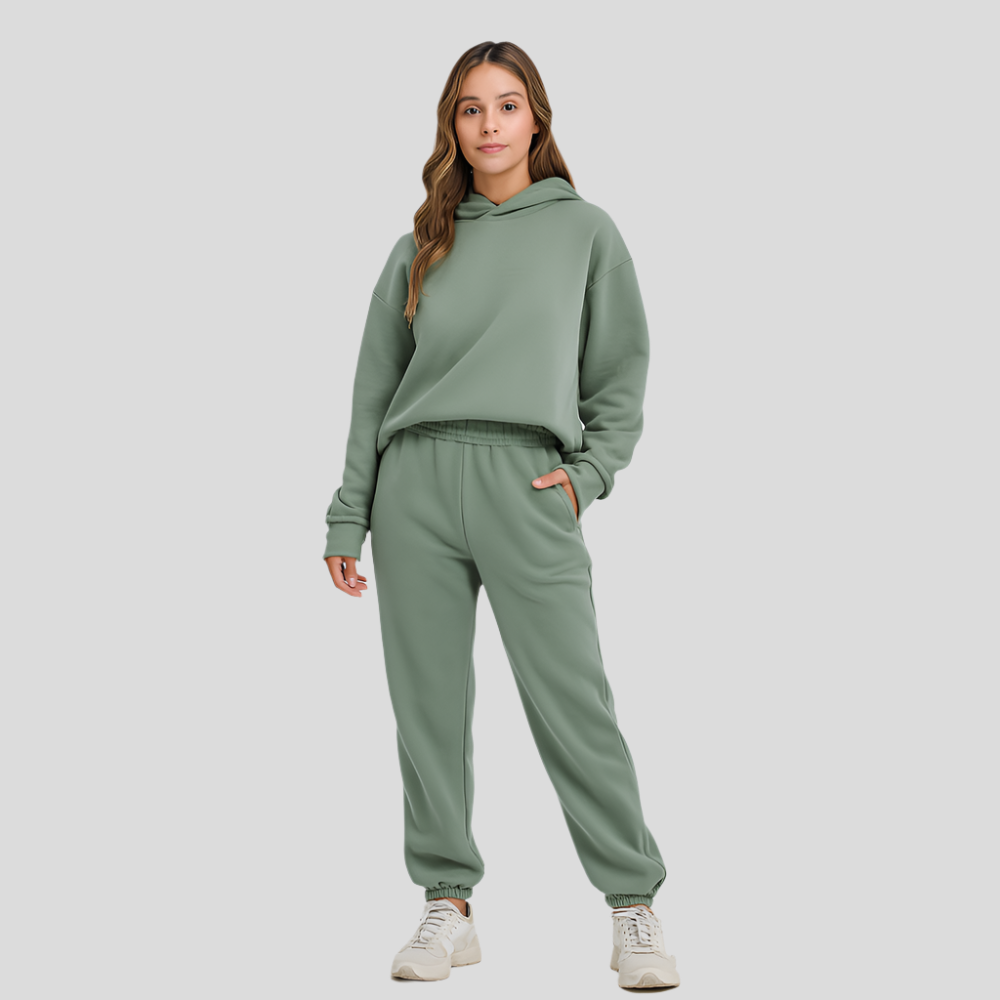 Ensemble de confort ultime avec sweat à capuche et pantalon de jogging – Loungewear confortable 2 pièces pour femmes