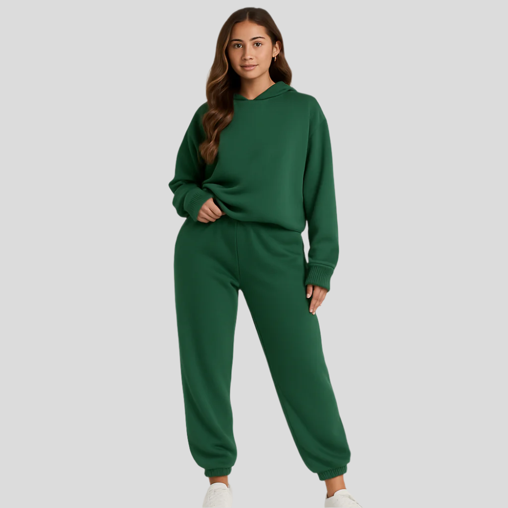 Ensemble de confort ultime avec sweat à capuche et pantalon de jogging – Loungewear confortable 2 pièces pour femmes