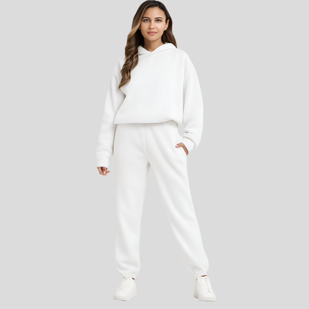 Ensemble de confort ultime avec sweat à capuche et pantalon de jogging – Loungewear confortable 2 pièces pour femmes
