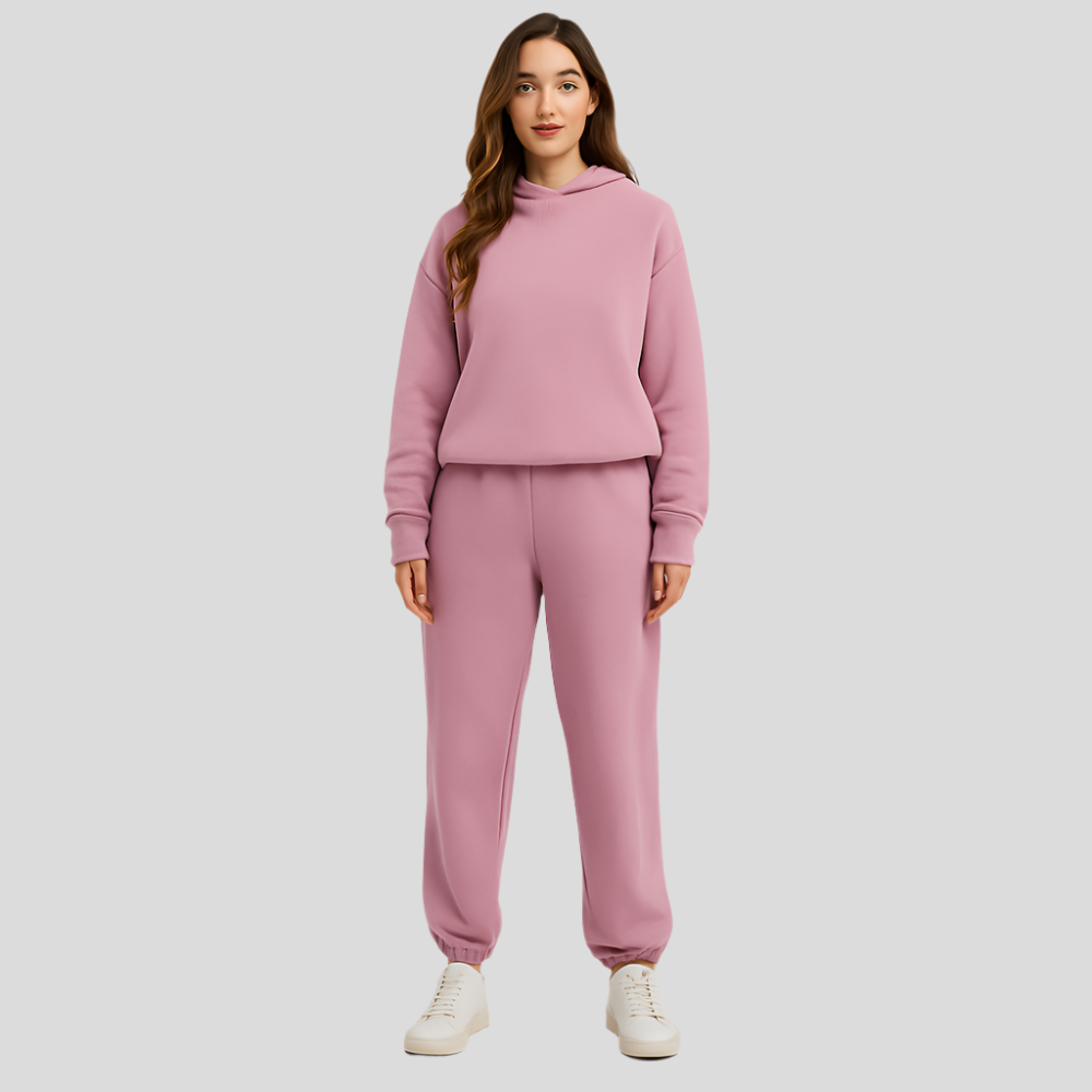 Ensemble de confort ultime avec sweat à capuche et pantalon de jogging – Loungewear confortable 2 pièces pour femmes