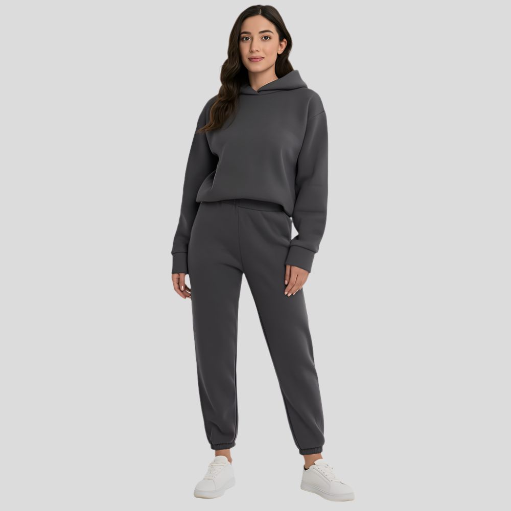Ensemble de confort ultime avec sweat à capuche et pantalon de jogging – Loungewear confortable 2 pièces pour femmes