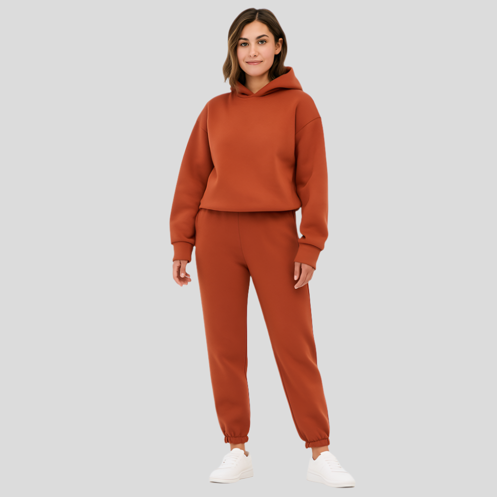 Ensemble de confort ultime avec sweat à capuche et pantalon de jogging – Loungewear confortable 2 pièces pour femmes