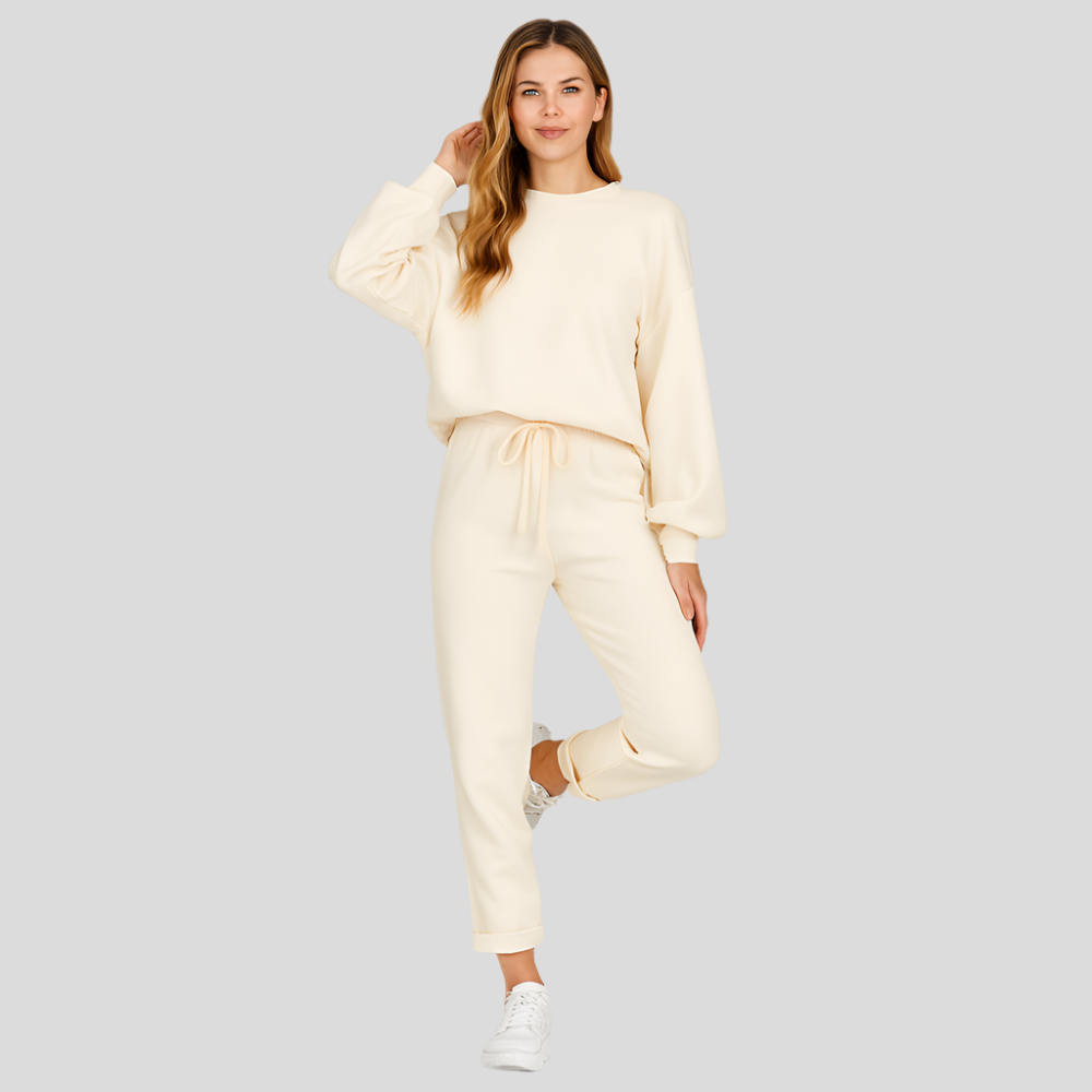 Ensemble d'entraînement pour femmes élégant – Ensemble de détente stylé pour la maison ou les loisirs