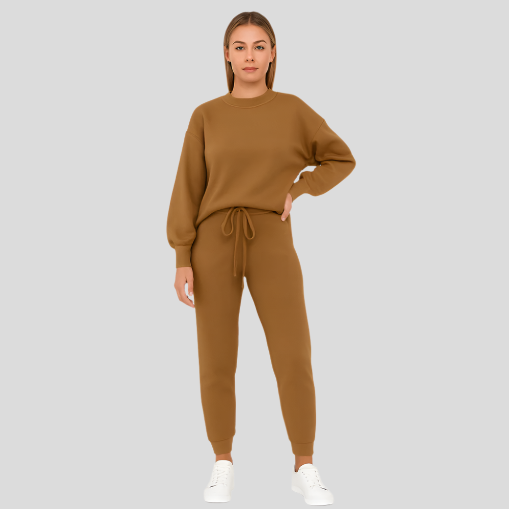 Ensemble d'entraînement pour femmes élégant – Ensemble de détente stylé pour la maison ou les loisirs