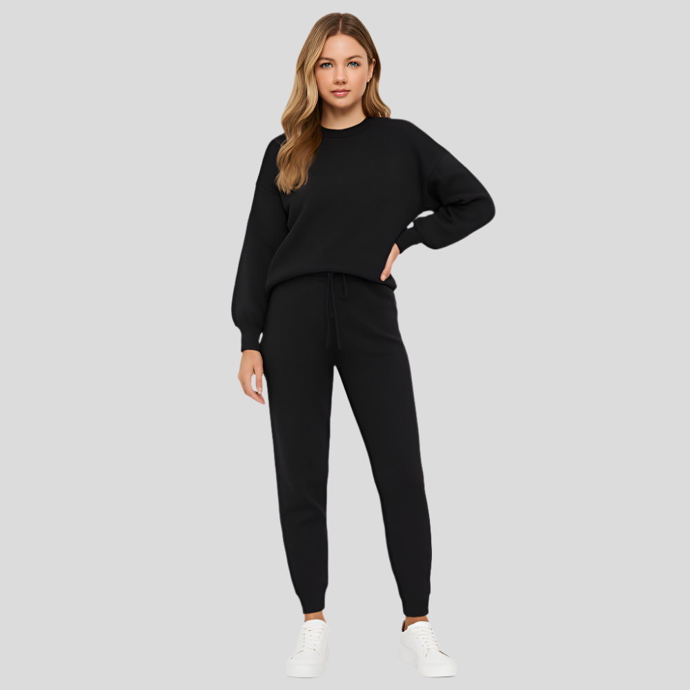 Ensemble d'entraînement pour femmes élégant – Ensemble de détente stylé pour la maison ou les loisirs