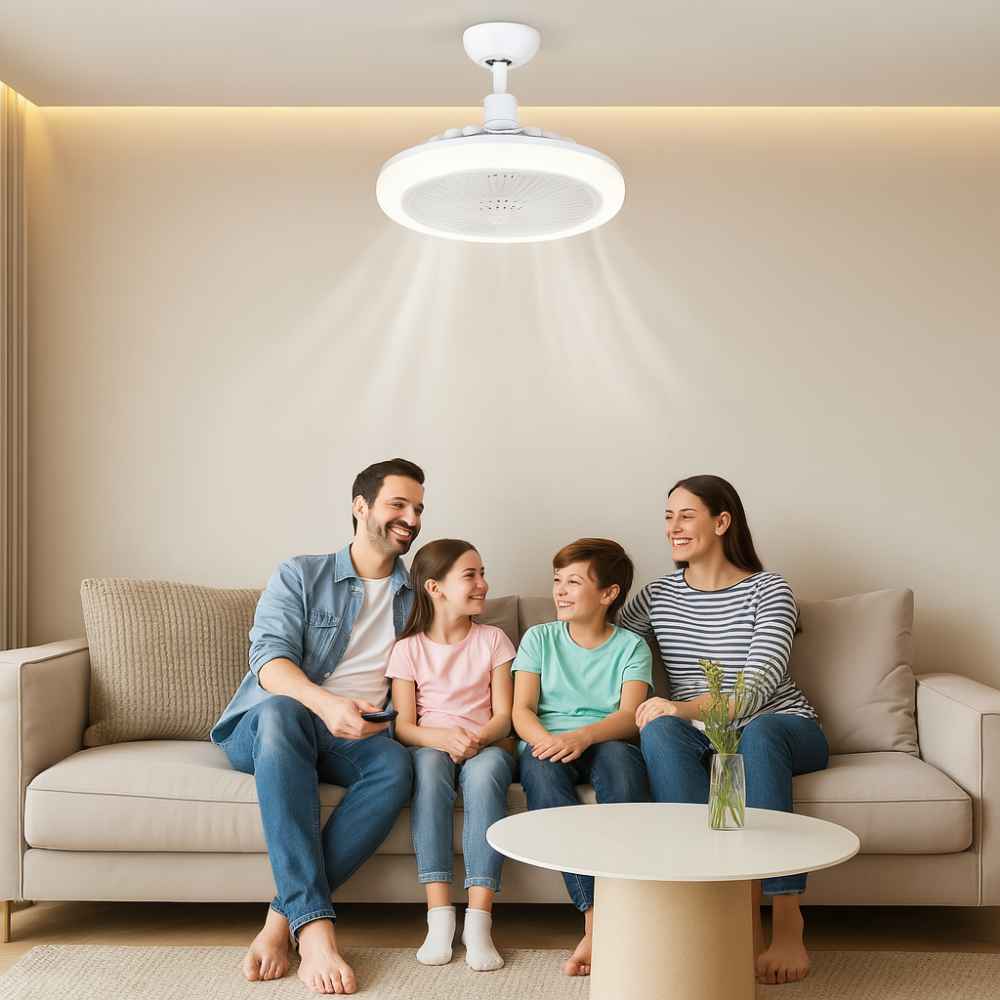 Ventilateur de Plafond LED – AeroGlow avec Télécommande