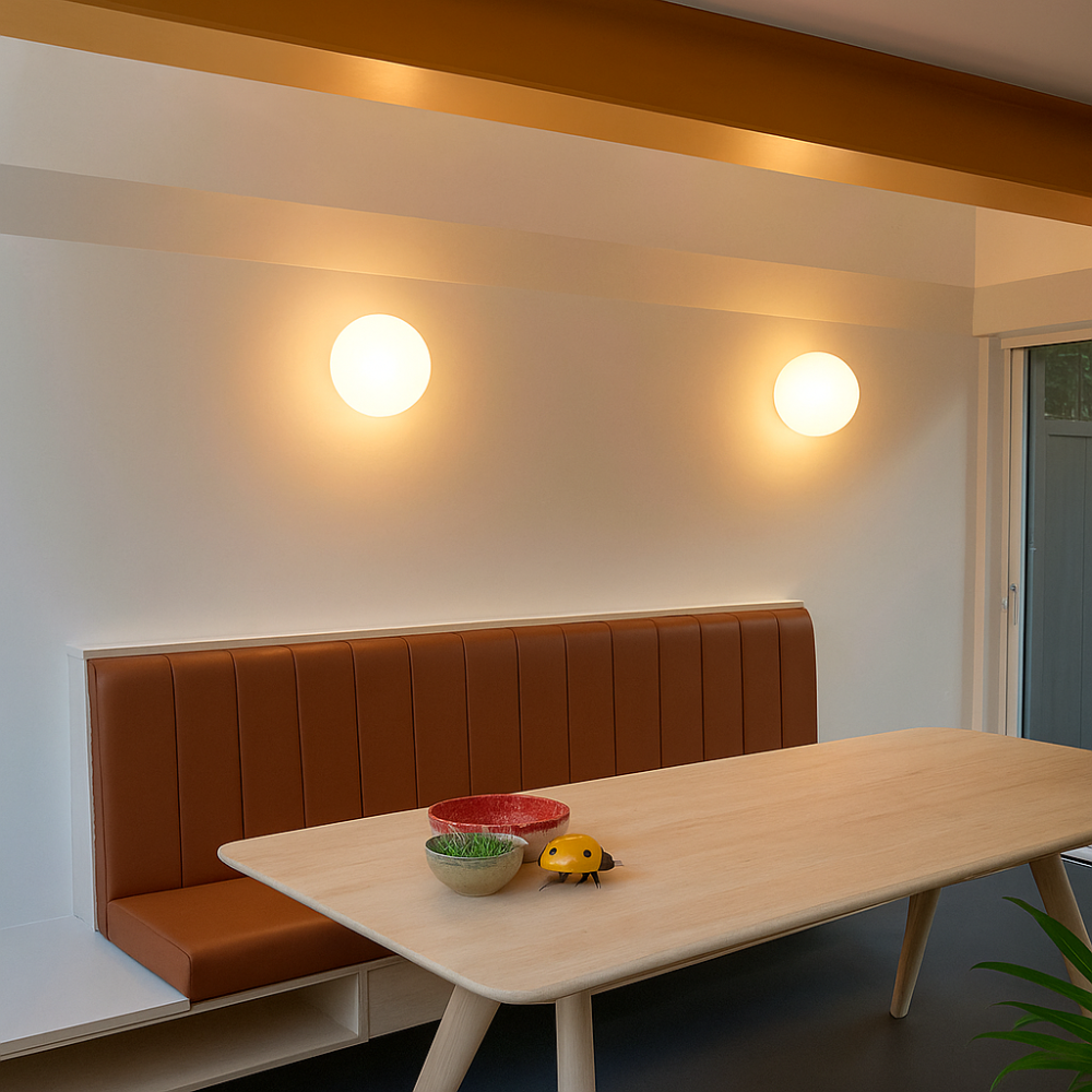 LumaGlow – Applique moderne avec abat-jour en verre dépoli et base élégante