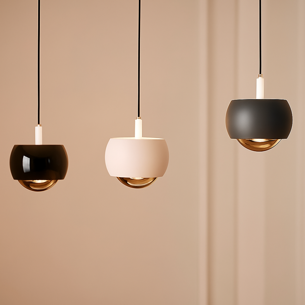 HaloForm – Suspension minimaliste avec éclairage LED et design circulaire élégant