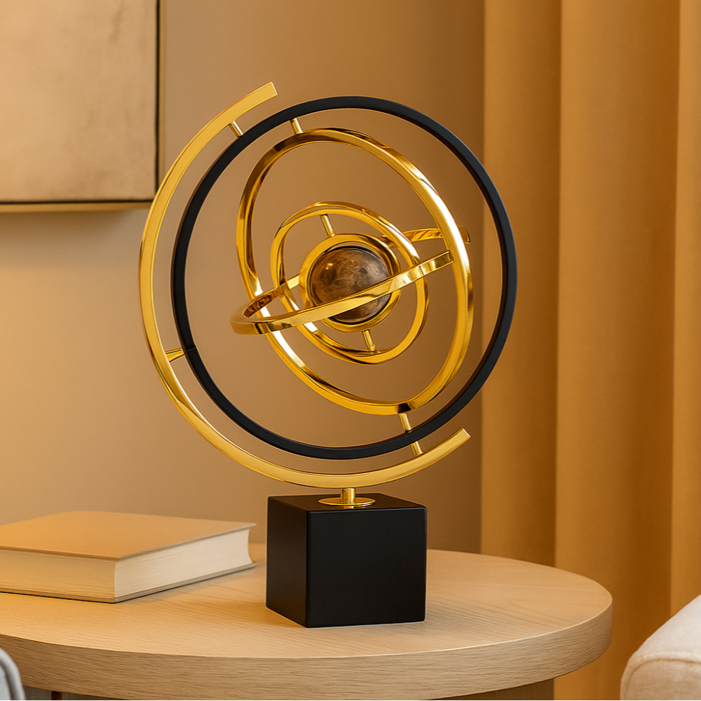 Aurevia – Sculpture faite à la main avec socle en marbre pour une décoration intérieure élégante
