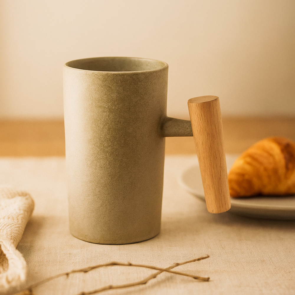 StillSip – Tasse de style japonais couleur terre avec un aspect artisanal