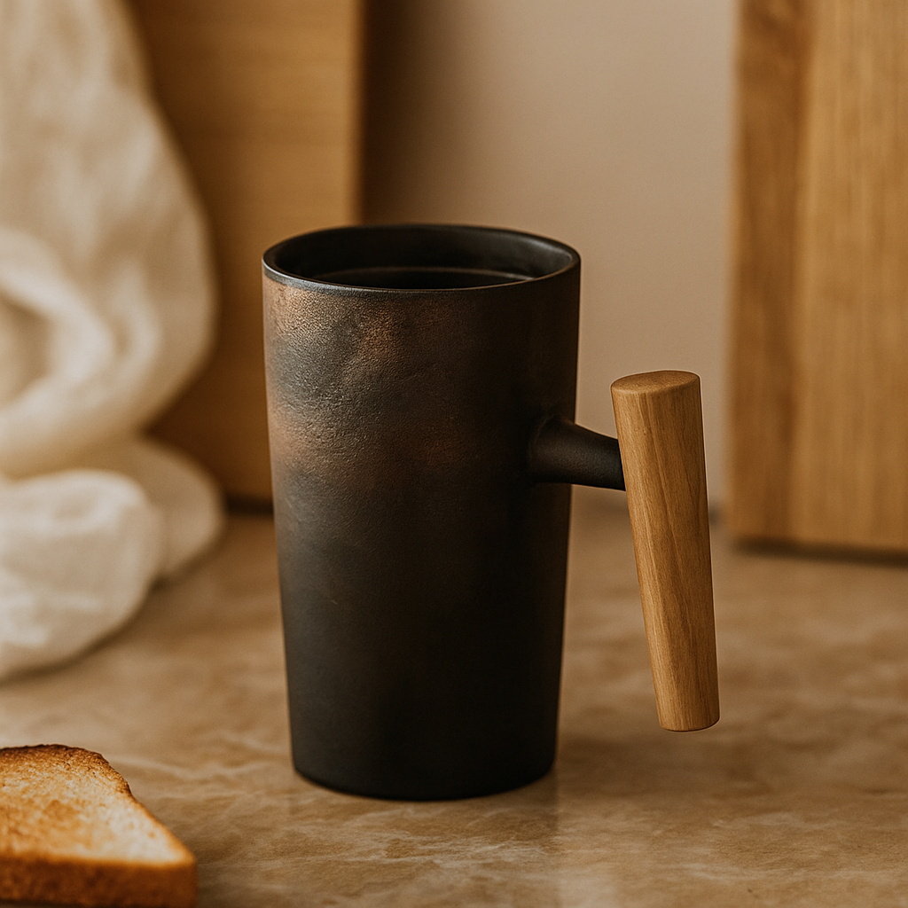 StillSip – Tasse de style japonais couleur terre avec un aspect artisanal