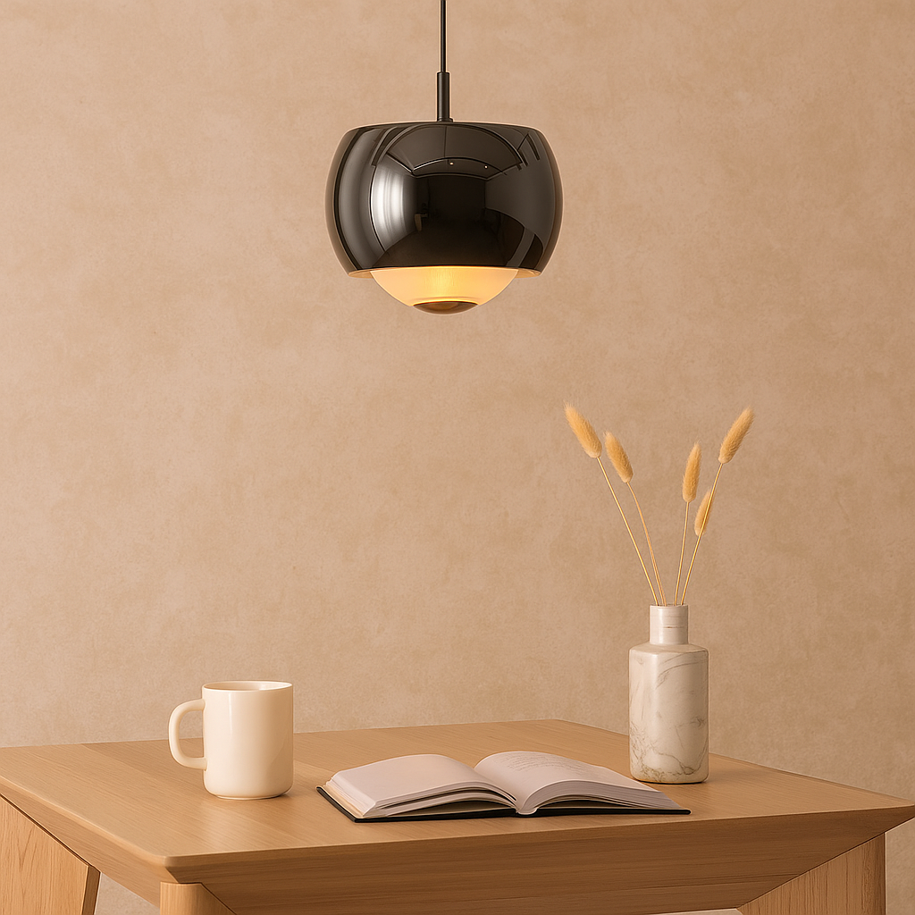 HaloForm – Suspension minimaliste avec éclairage LED et design circulaire élégant