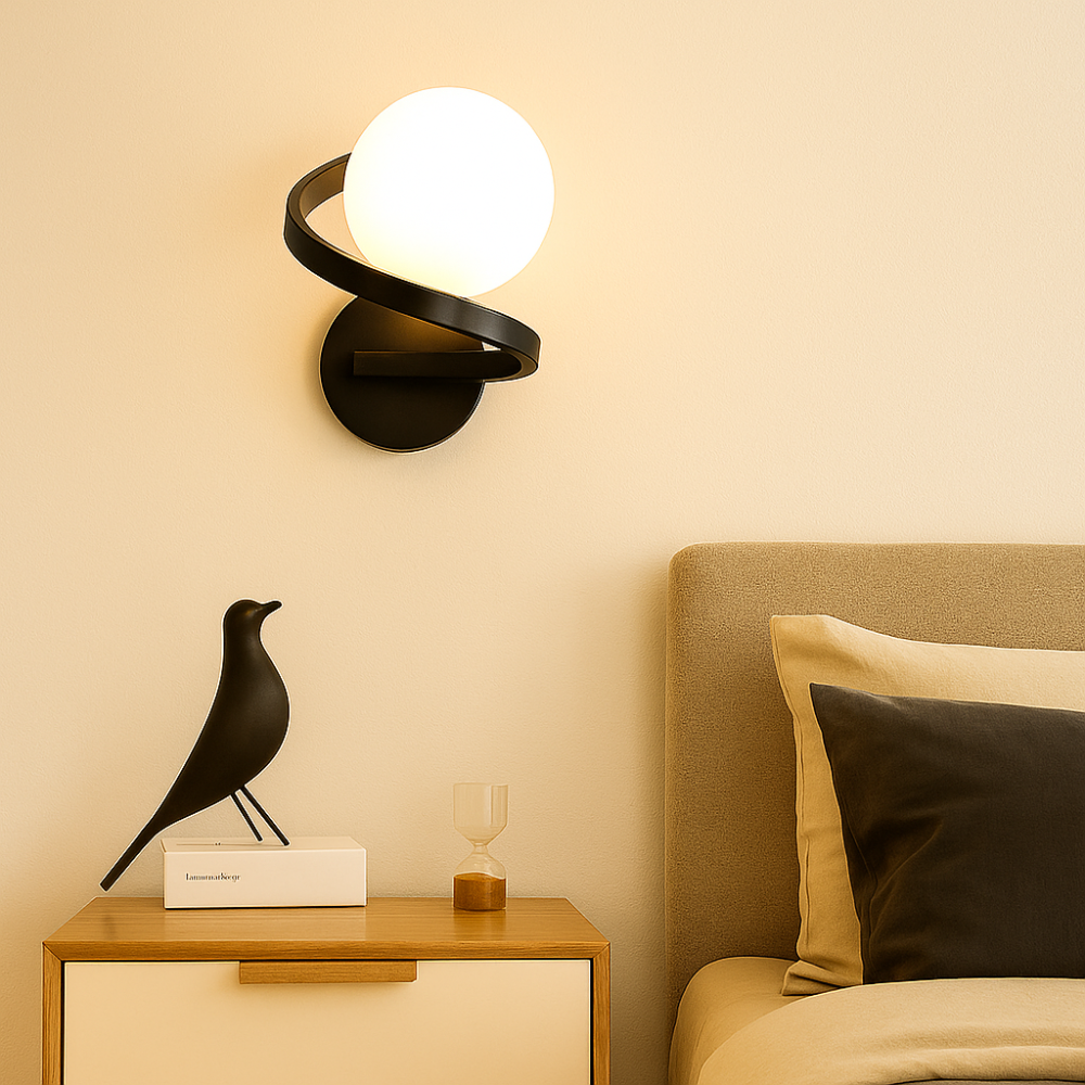 LumiSpire – Lampe murale LED en spirale au design moderne