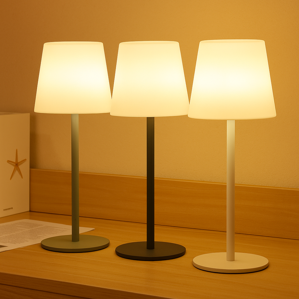 LumiGlow – Lampe rechargeable sans fil avec éclairage chaud réglable