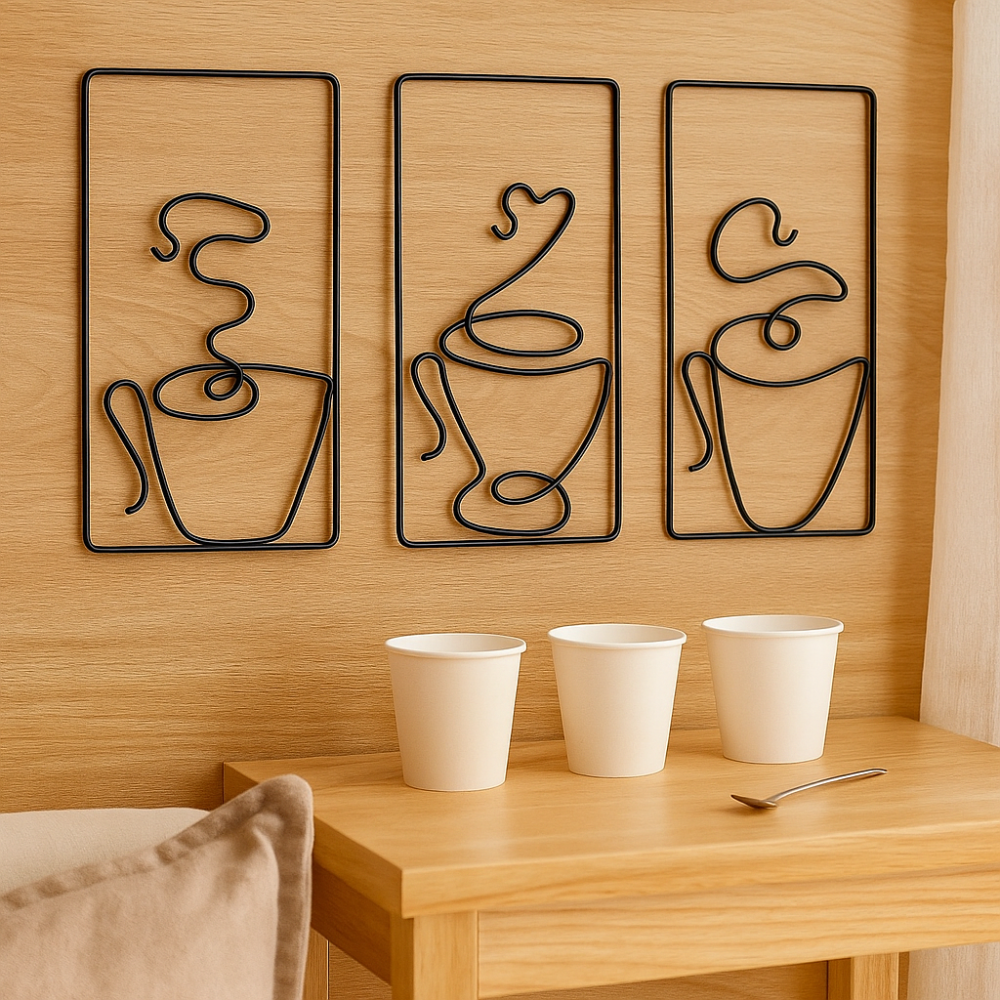 CaféCharm – Art mural saine avec tasse de café pour une utilisation intérieure et extérieure