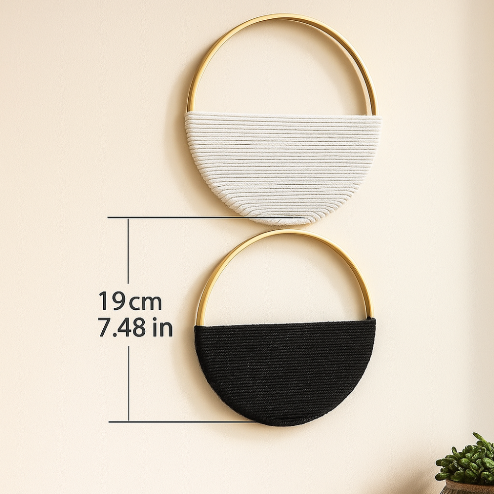 Willowloop – Support mural en macramé circulaire avec conception symétrique