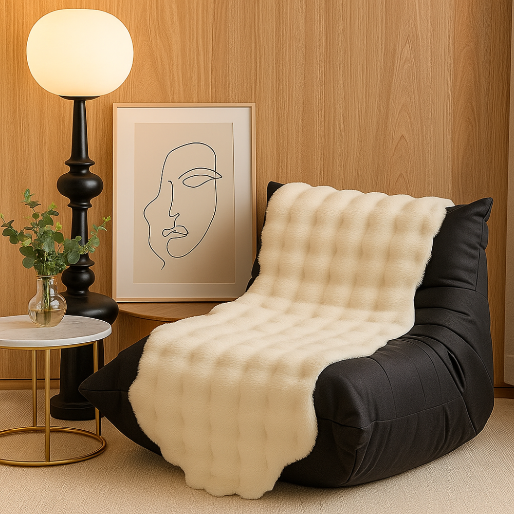 CloudHaven – Couverture en peluche ultra-douce avec face antidérapante