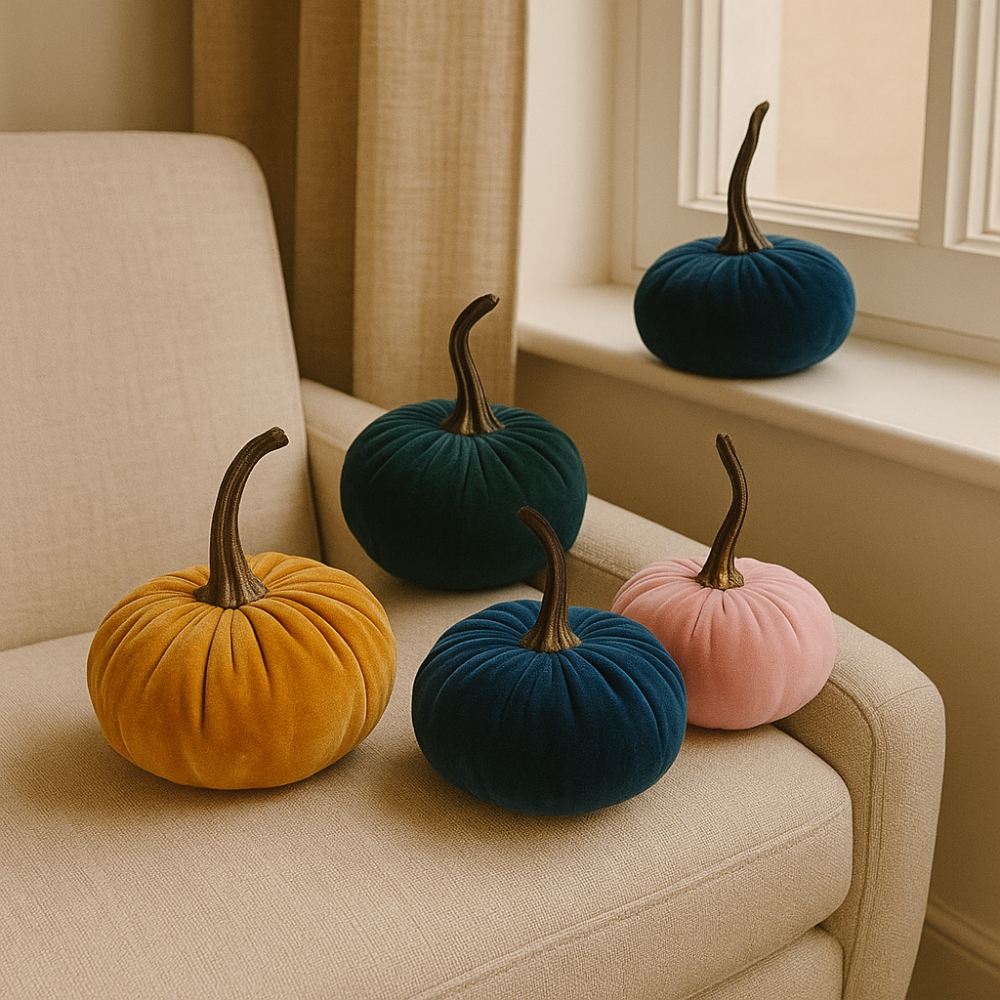 HarvestHug – Coussin en citrouille d'Halloween en coton fait main