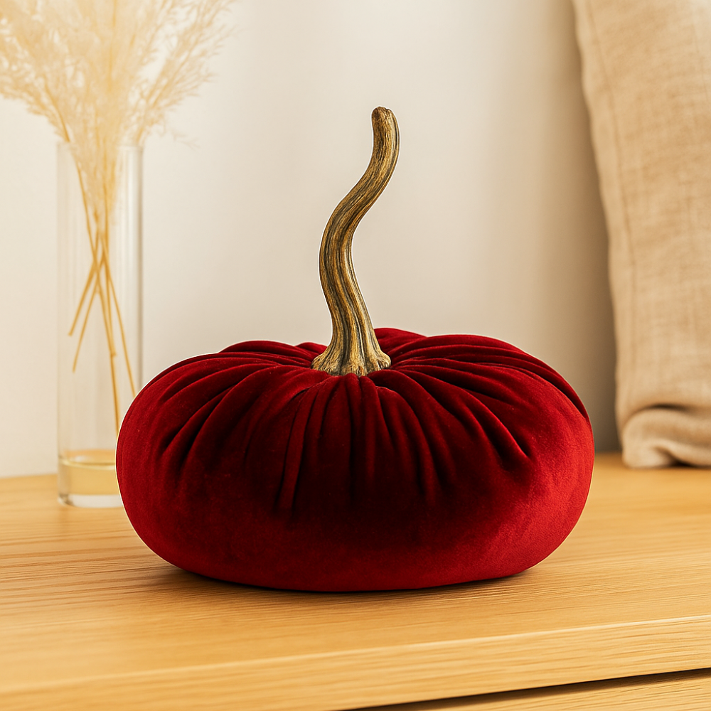 HarvestHug – Coussin en citrouille d'Halloween en coton fait main