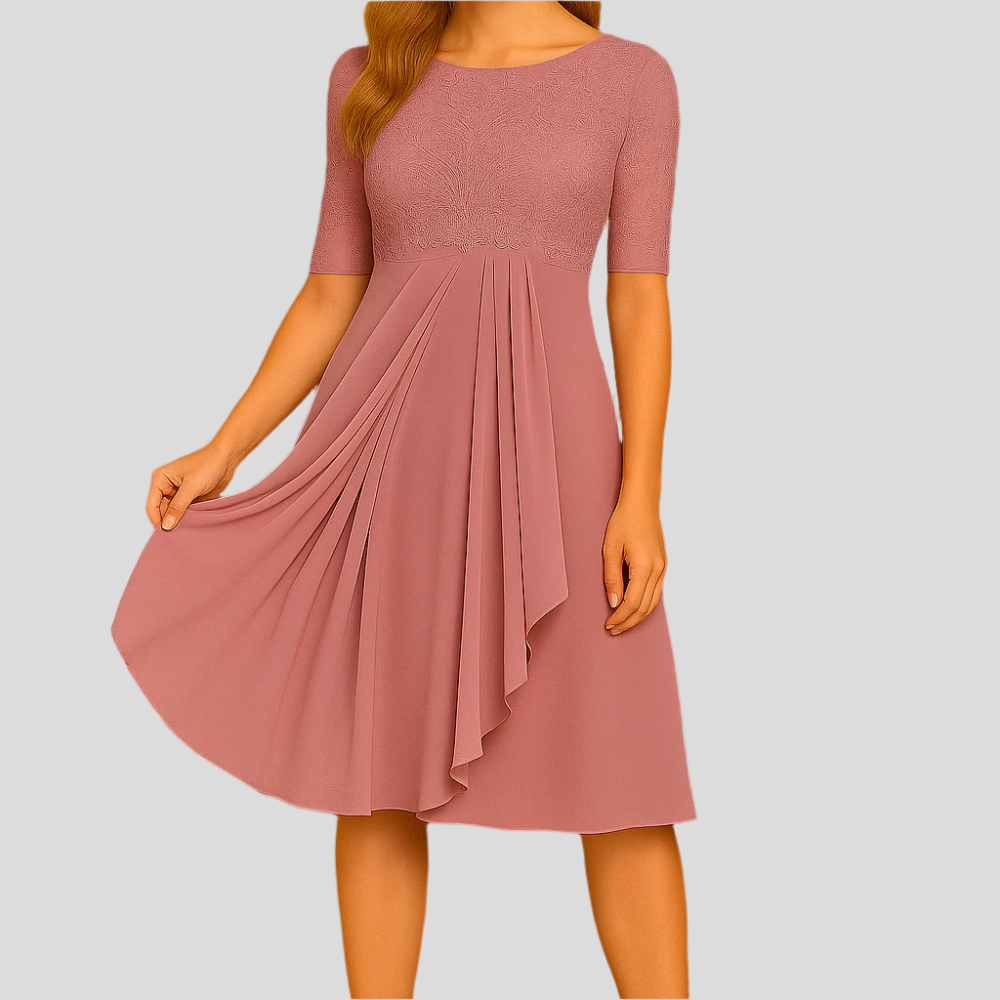 Elara – Robe blonde délicate pour occasions élégantes
