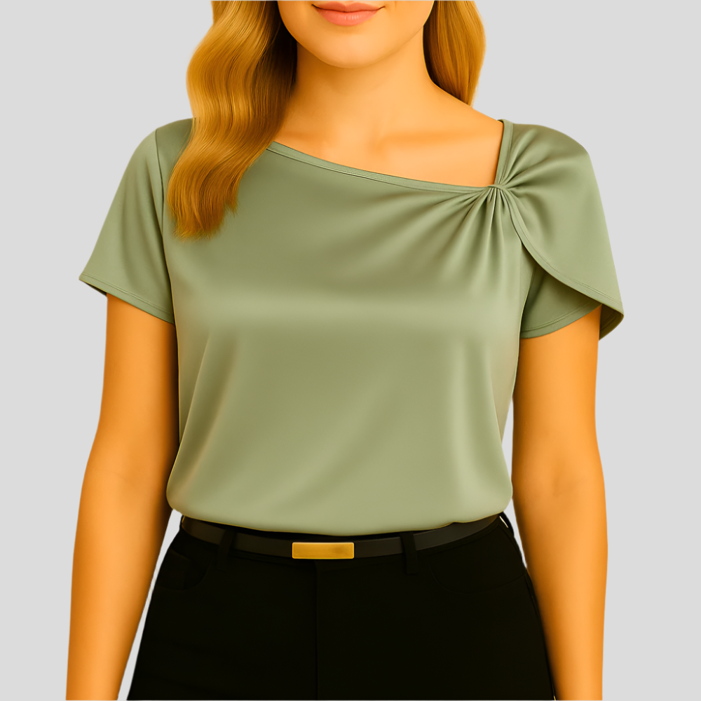 Lena – Chemisier moderne et élégant avec détails noués