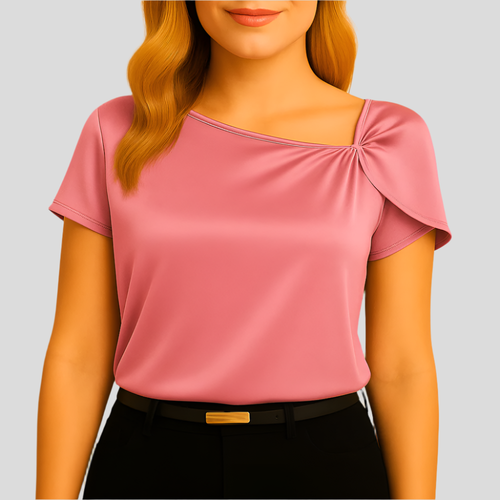 Lena – Chemisier moderne et élégant avec détails noués