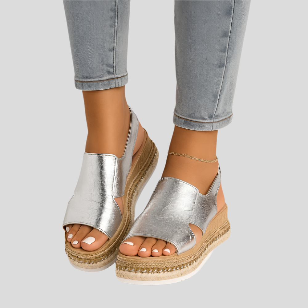 Lina Chaussures à talon compensé décontracté – Sandales à talon compensé confortables et élégantes pour femmes