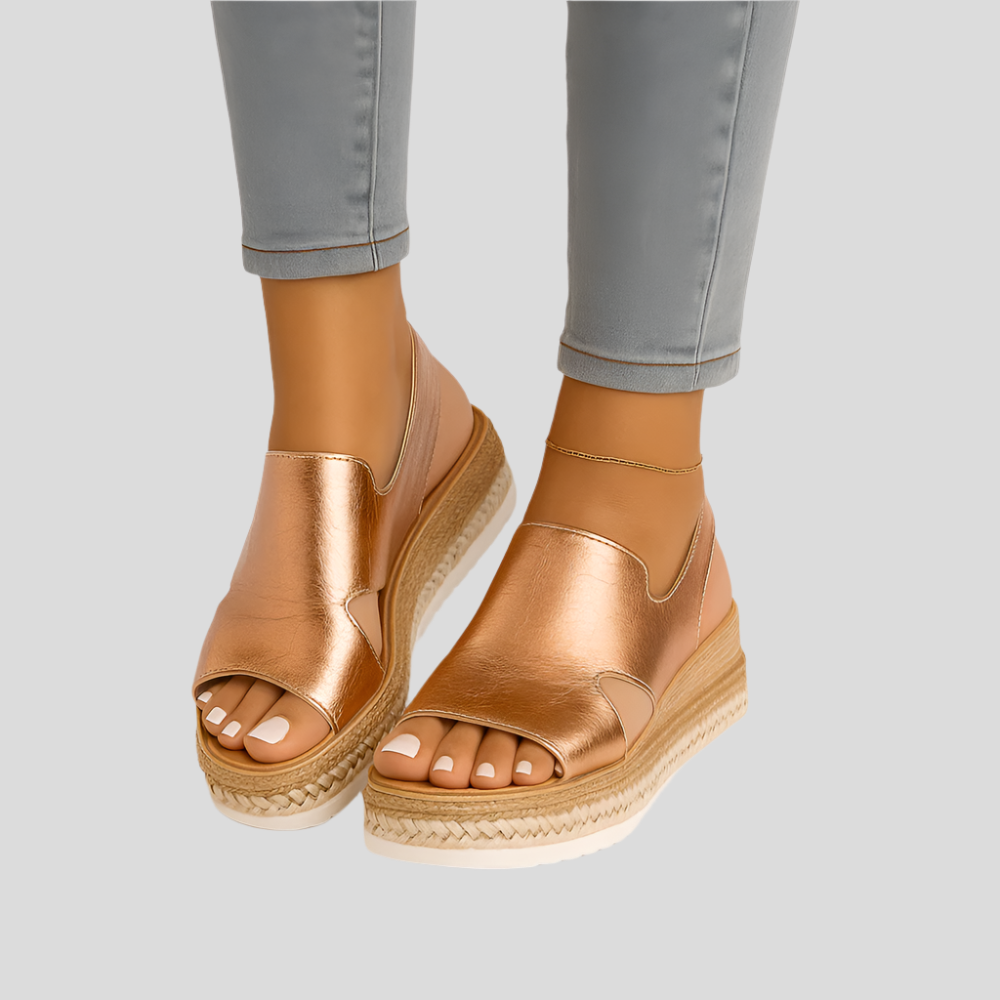 Lina Chaussures à talon compensé décontracté – Sandales à talon compensé confortables et élégantes pour femmes