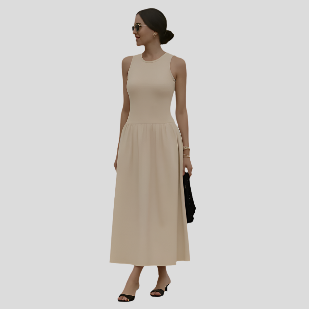 Robe longue décontractée sans manches Isla avec coupe boutique