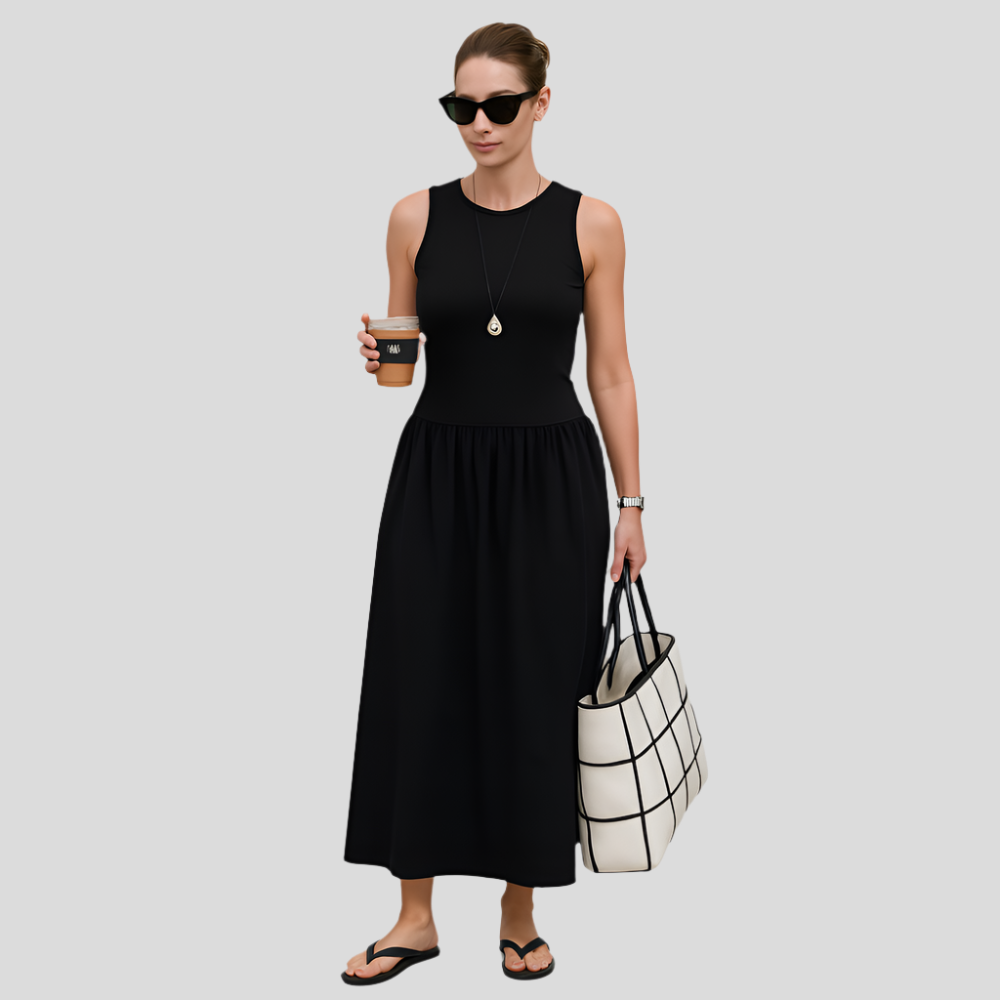 Robe longue décontractée sans manches Isla avec coupe boutique
