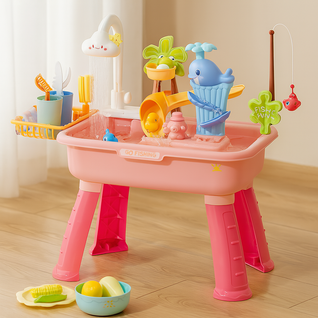 Splash ‘n Fish - Jeu d'eau amusant pour enfants avec pêche à la poisson salée
