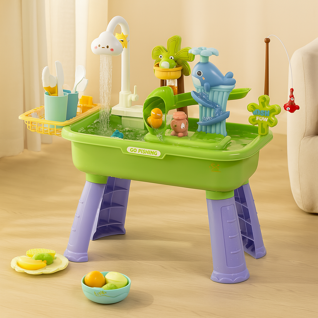 Splash ‘n Fish - Jeu d'eau amusant pour enfants avec pêche à la poisson salée
